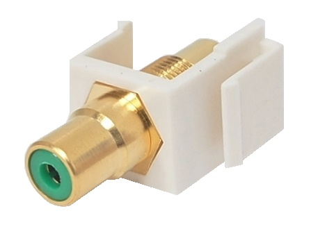 Connecteur RCA Keystone femelle - Vert