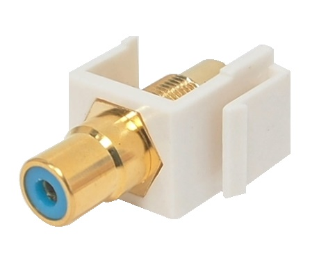 Connecteur RCA Keystone femelle - Bleu