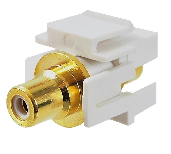 Connecteur RCA Keystone femelle - Blanc