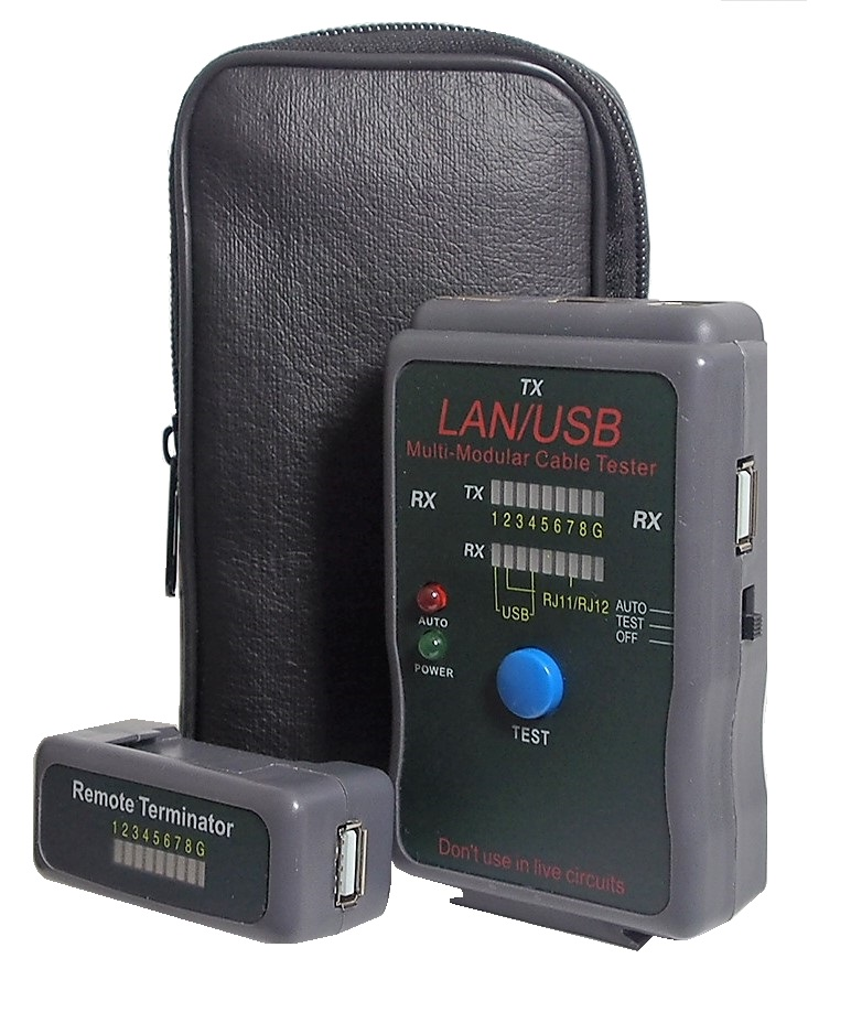 Vérificateur de câbles RJ45 / RJ11 / USB-A / USB-B