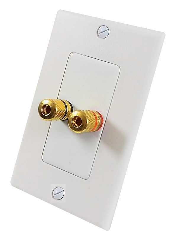 Plaque murale décora avec 2 connecteurs bananes