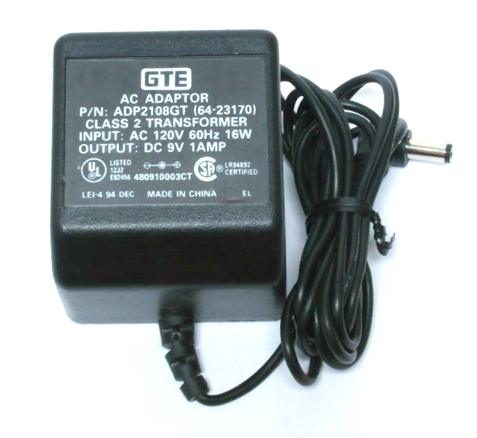 AC / DC Transformer - 9 VDC to 1A