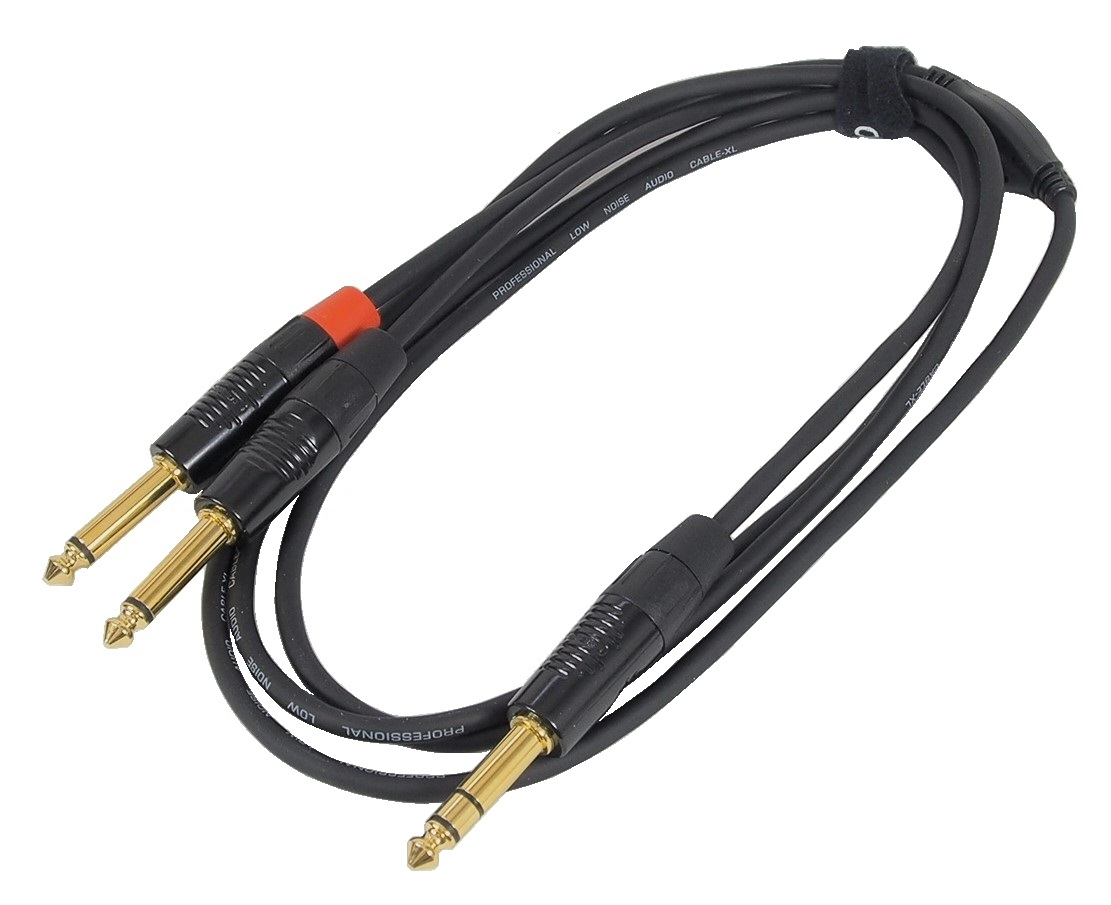 Câble Digiflex 1/4" stéréo à 2 X 1/4" mono