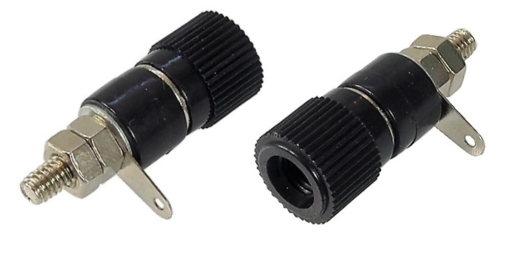 Connecteur banane femelle châssis noir