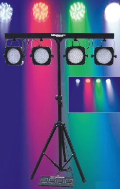 4 projecteurs PAR au DEL avec trépied