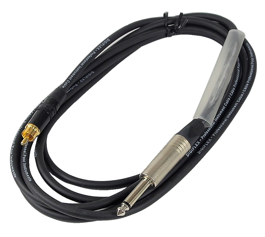 Câble Digiflex 1/4" mâle mono à RCA - 10'