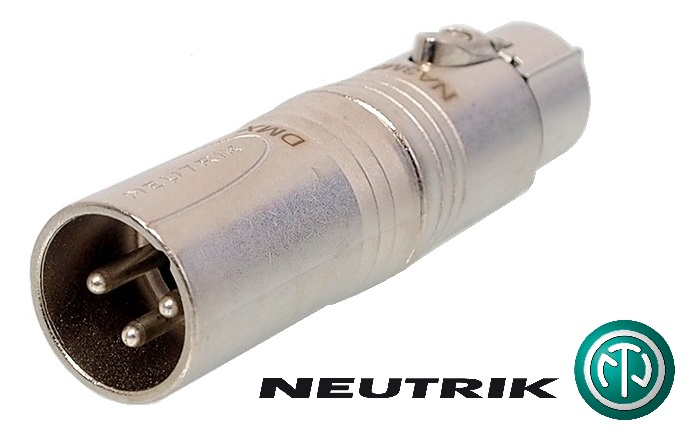 ADAPTATEUR 3 PÔLES XLR MÂLE - 5 PÔLES XLR FEMELLE