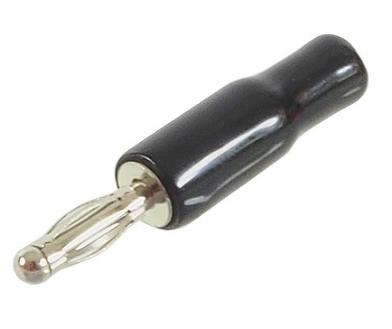 Connecteur mâle de type banane noir