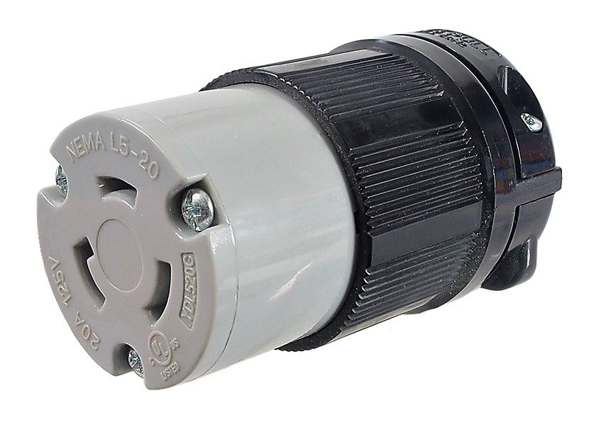 CONNECTEUR FEMELLE TWIST LOCK 125 VAC / 20A L5-20