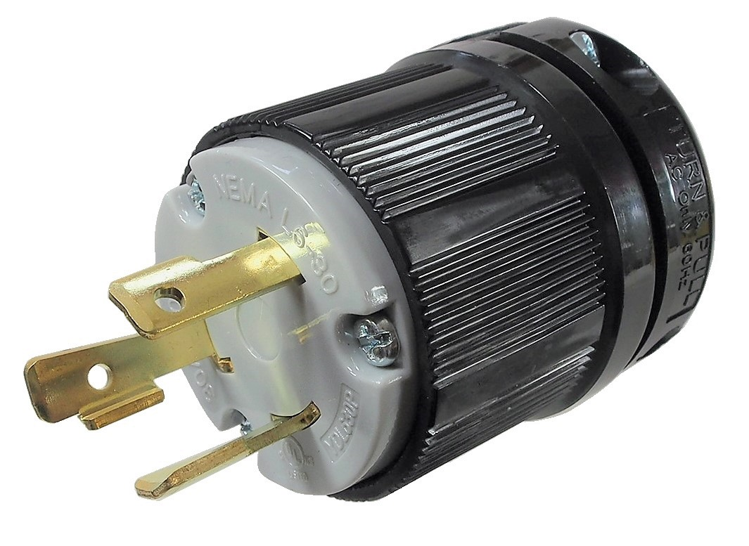 CONNECTEUR MÂLE TWIST LOCK 250 VAC / 30A L6-30