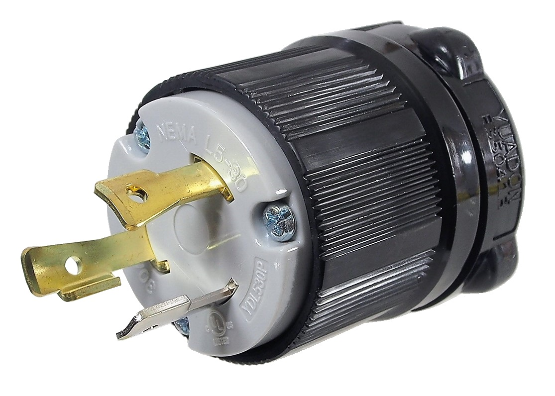 CONNECTEUR TWIST LOCK MÂLE 125 VAC / 30A L5-30