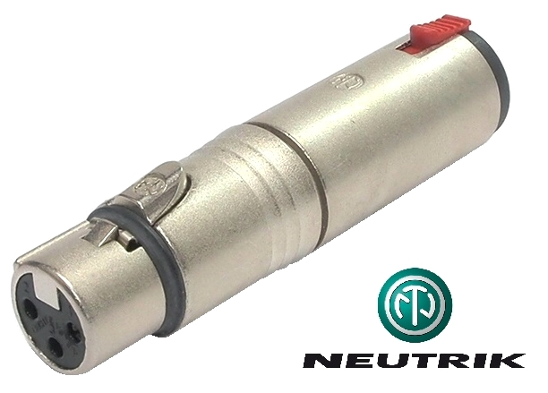 Adaptateur Neutrik 1/4" fem. stéréo à XLR femelle