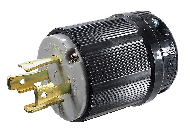 CONNECTEUR TWIST LOCK MÂLE 250 VAC / 30A L15-30