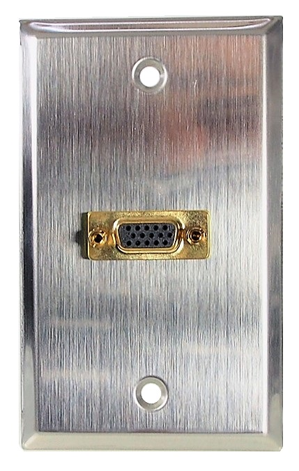 Plaque murale avec connecteur VGA en acier