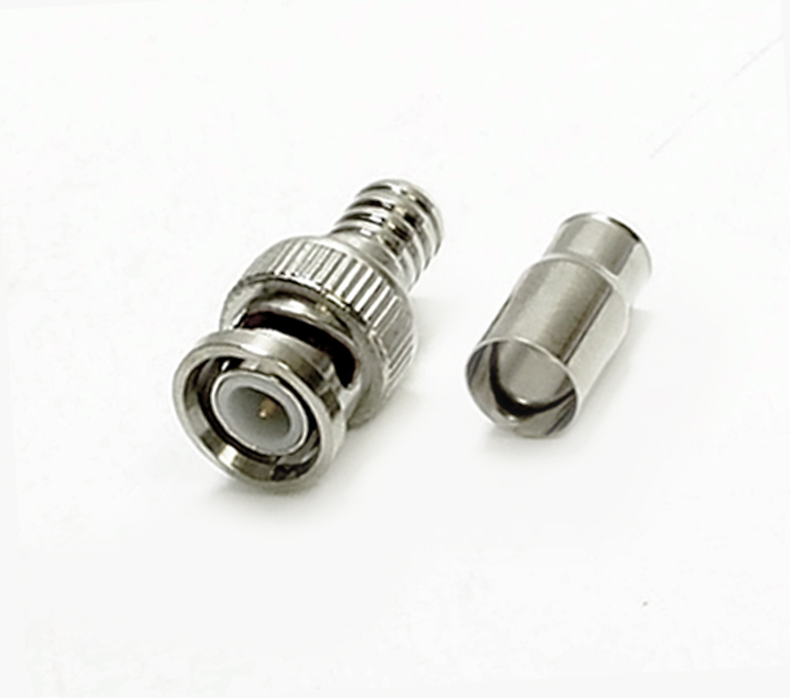 Connecteur BNC mâle avec bague à sertir pour RG-6