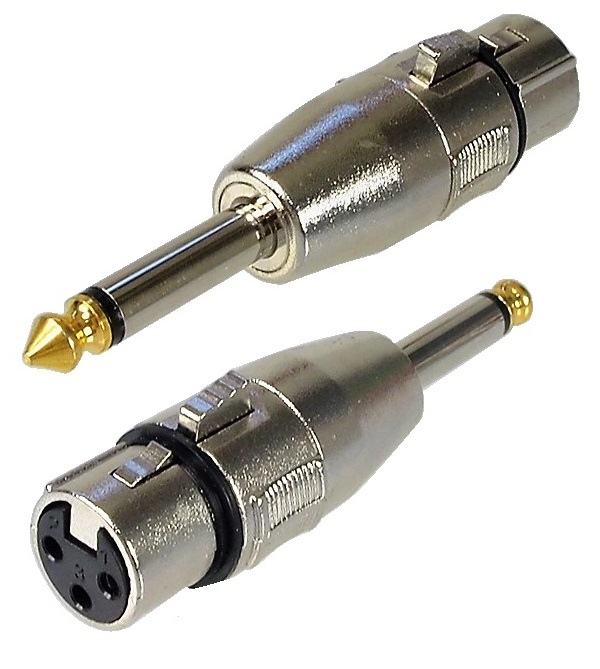 ADAPTATEUR XLR FEMELLE À 6.3 MM (1/4") MÂLE MONO