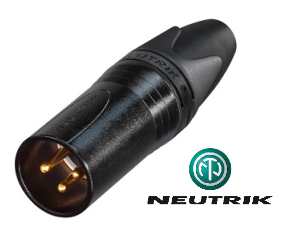 CONNECTEUR 3 PINS XLR MÂLE DORÉ