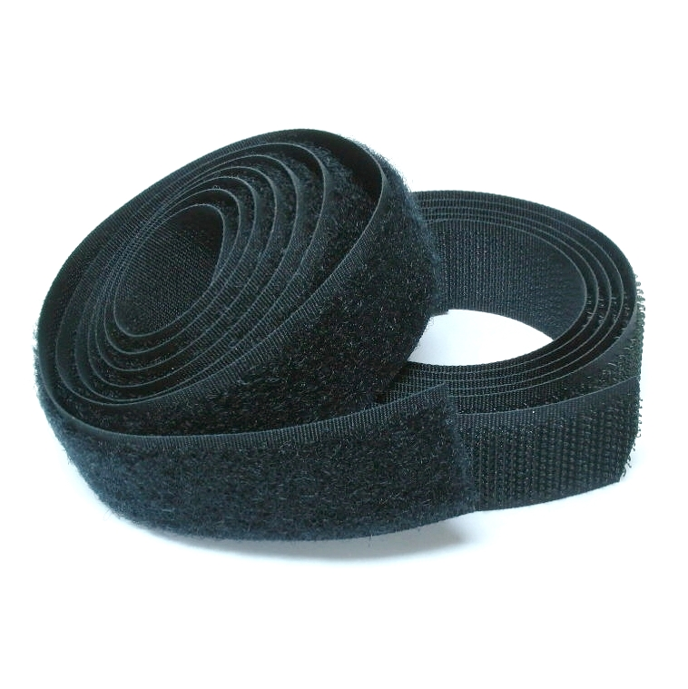 Velcro noir - 1 mètre