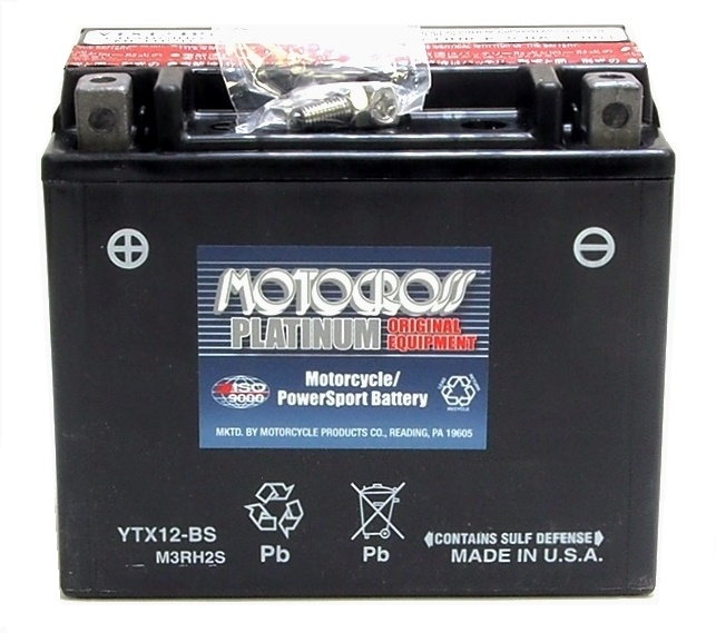 BATTERIE MOTOCROSS 10 Ah 180 CCA - YTX12-BS