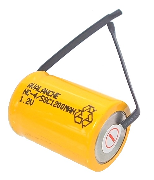Batterie rechargeable 4/5 sub-C avec tab -1200 mAh