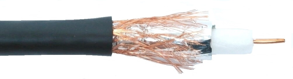 Câble coaxial RG-6 noir 95% blindé (500')