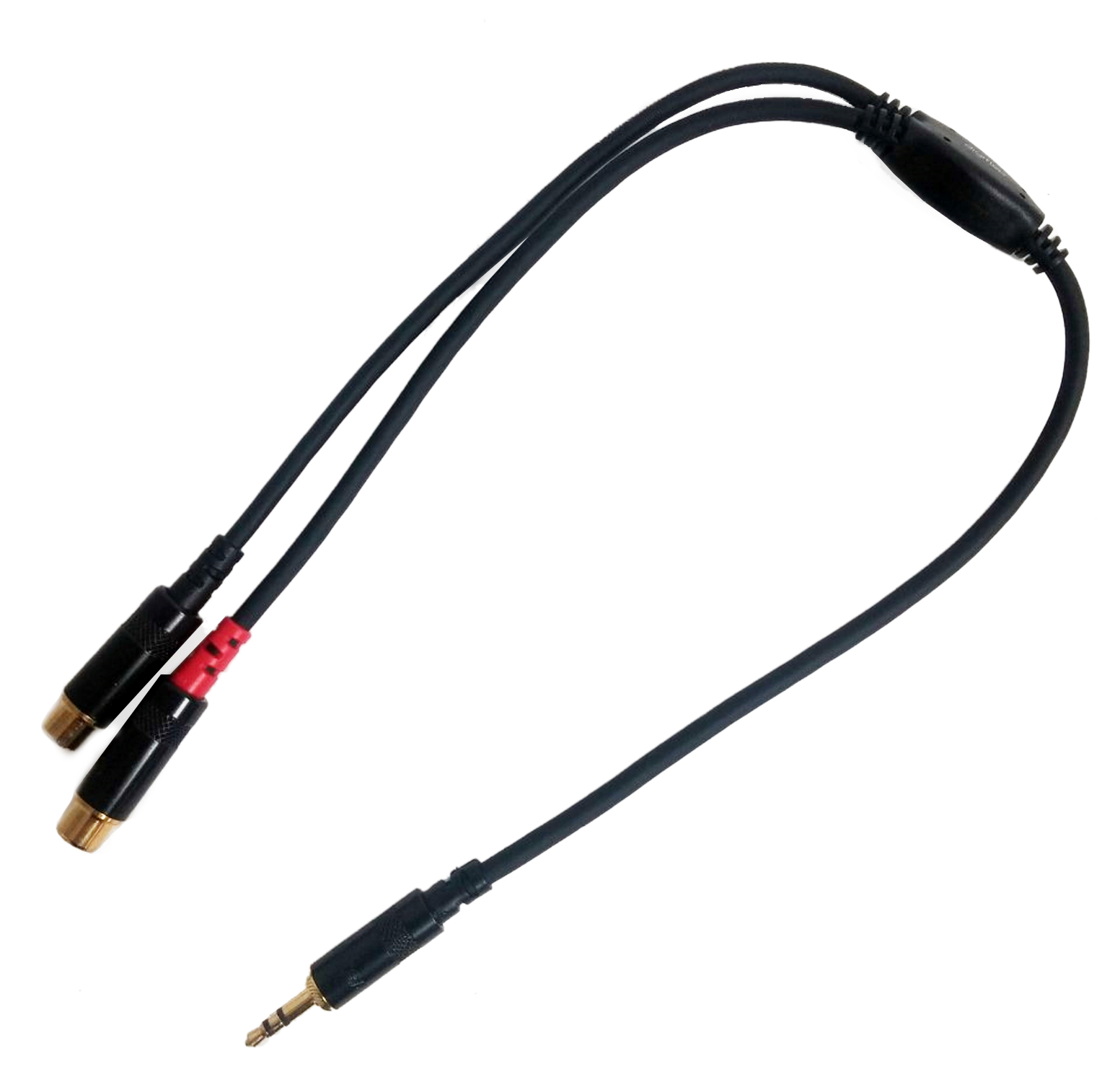 CÂBLE DIGIFLEX 1/8" (3.5mm) À 2 RCA FEMELLE 1'