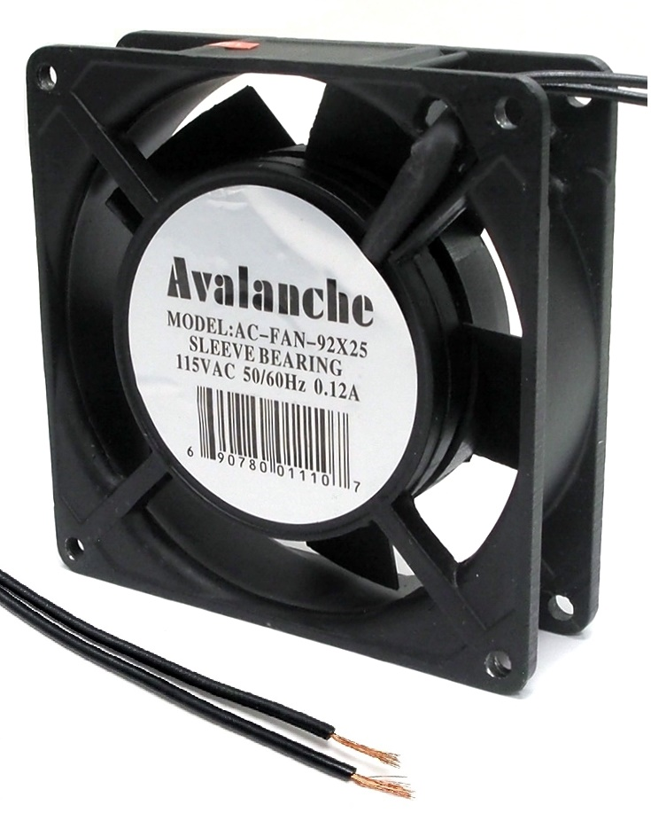 Ventilateur en métal 120 VAC - 92 x 92 x 25 mm