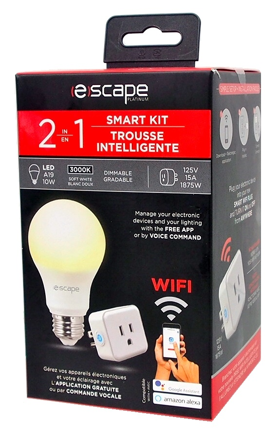 Trousse intelligente 2 en 1 Prise WIFI et ampoule