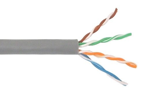 Câble réseau solide - CAT6 - Gaine grise