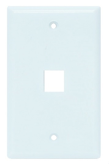 Plaque murale pour connecteur Keystone -  1 trou