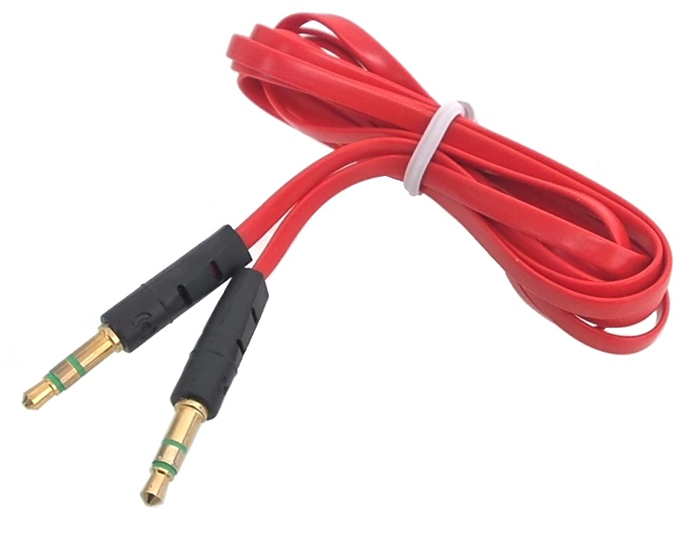 Câble audio plat stéréo 3.5 mm mâle à mâle - 1.5m