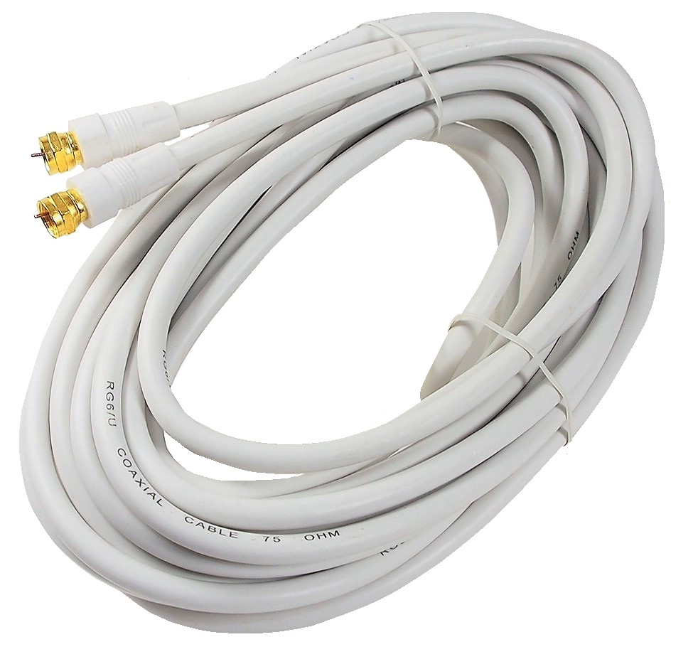 Câble coaxial RG-6 de 25 pieds