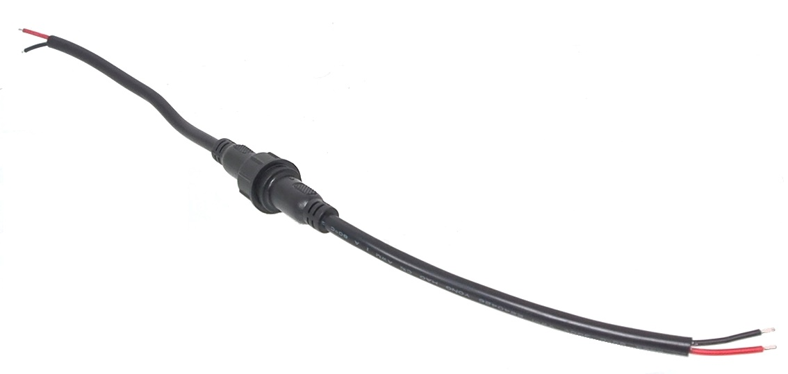 Câble électrique waterproof 2/18 AWG mâle/femelle
