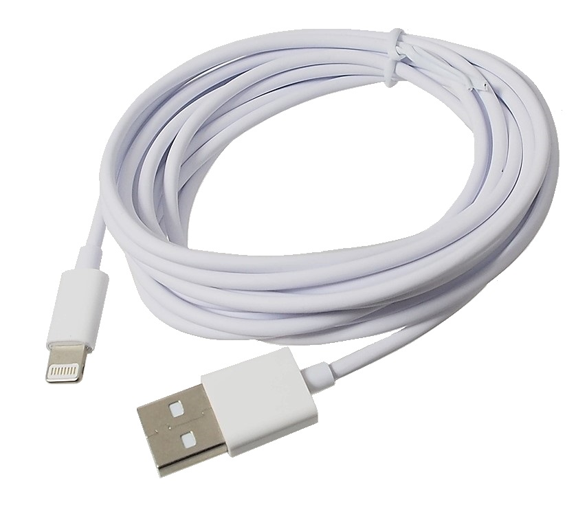 Câble USB blanc pour iPhone - 10 pieds