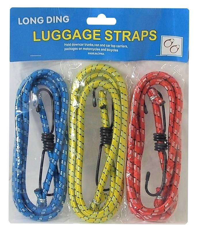 3 sangles élastiques avec crochets 3 x 1 mètre