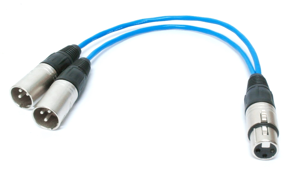 Câble diviseur XLR femelle à 2 mâles