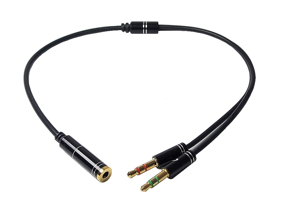 Câble diviseur 3.5 mm femelle à 2 x 3.5 mm mâle