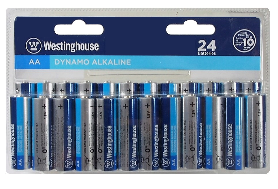 PAQUET DE 24 BATTERIES AA ALCALINE 1.5VOLTS