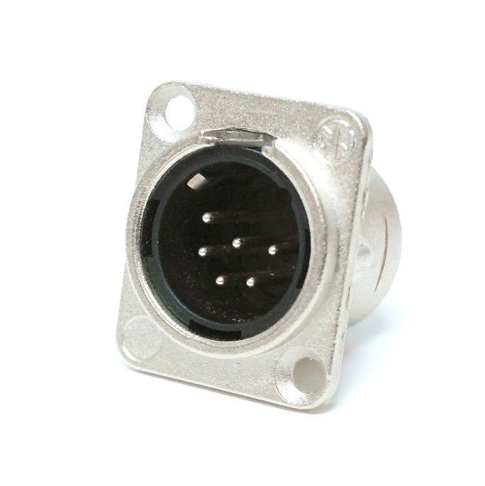 Connecteur Neutrik XLR mâle châssis 6 contacts