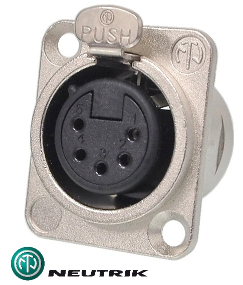 Connecteur XLR femelle châssis 5 contacts