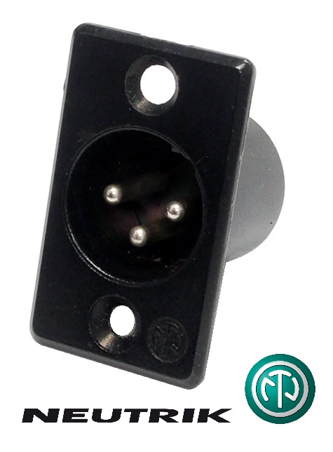 Connecteur XLR mâle châssis 3 contacts