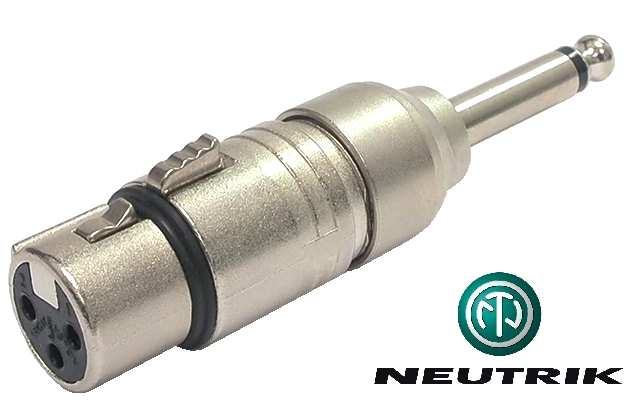 Adaptateur Neutrik 1/4" mâle mono à XLR femelle