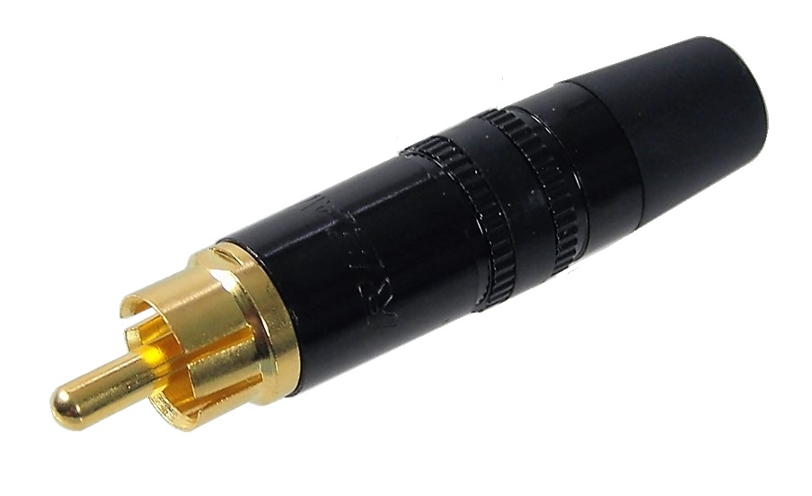 Connecteur RCA Neutrik mâle noir à souder