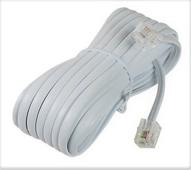 Câble téléphonique blanc - 15 pieds