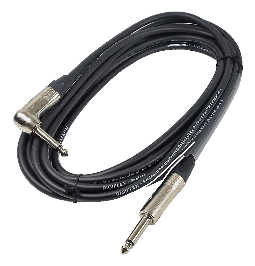Câble Digiflex coudé 1/4" à 1/4" mâle mono - 15'