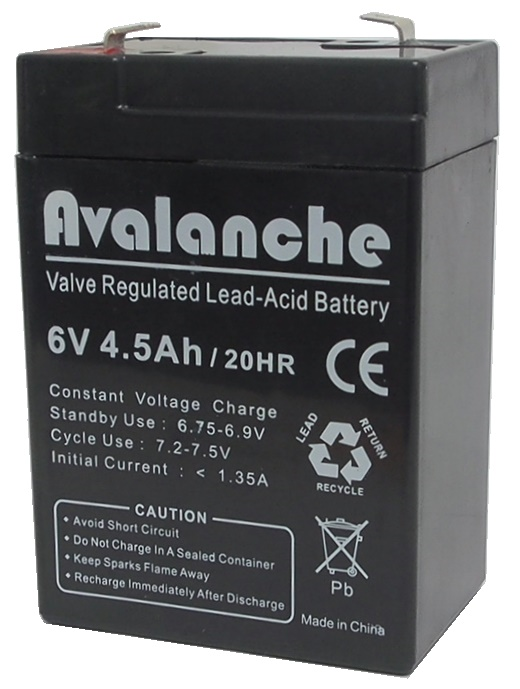 Batterie rechargeable 6 Volts 4.5Ah