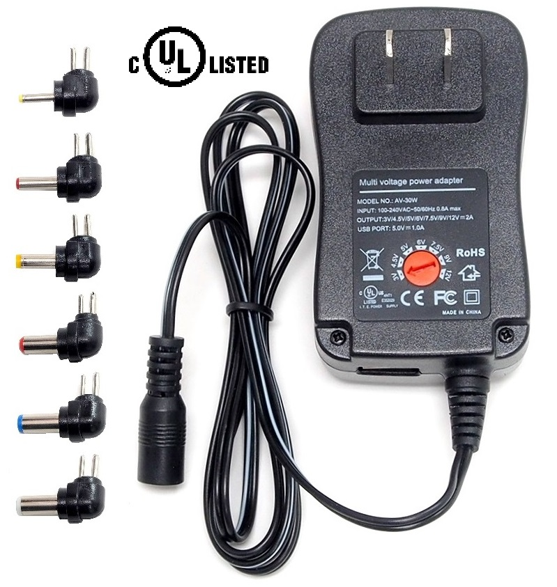 Adaptateur universel 3-12 Volts 2 amp.
