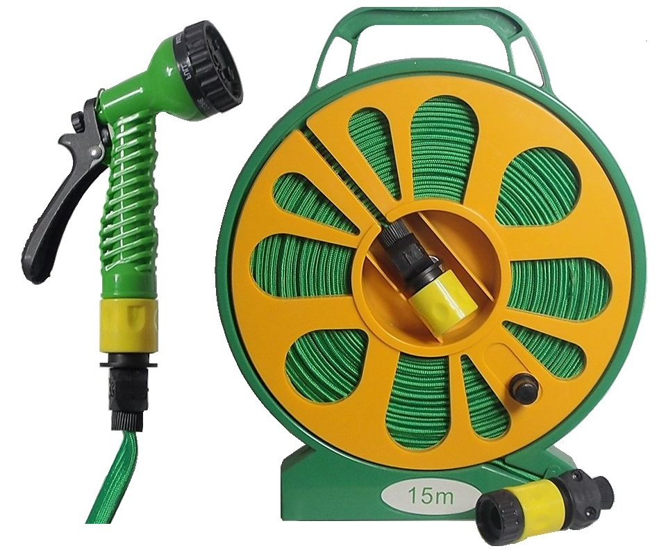 Tuyau d'arrosage plat de 50 pieds avec pistolet