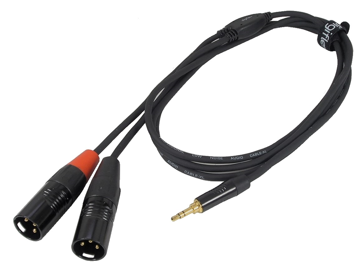 Câble Digiflex audio 3.5mm à 2 x XLR mâle - 6'