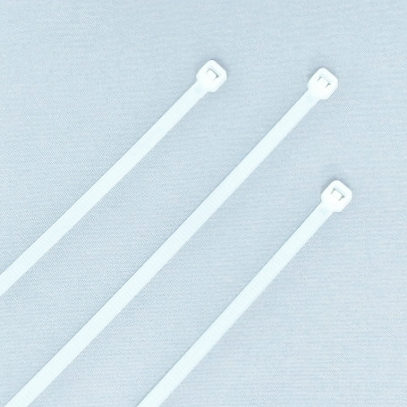 PAQUET DE 100 ATTACHES POUR CÂBLES 12" BLANC